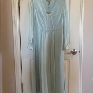 Burberry Brit Ice Blue Silk Chiffon Dress US 4